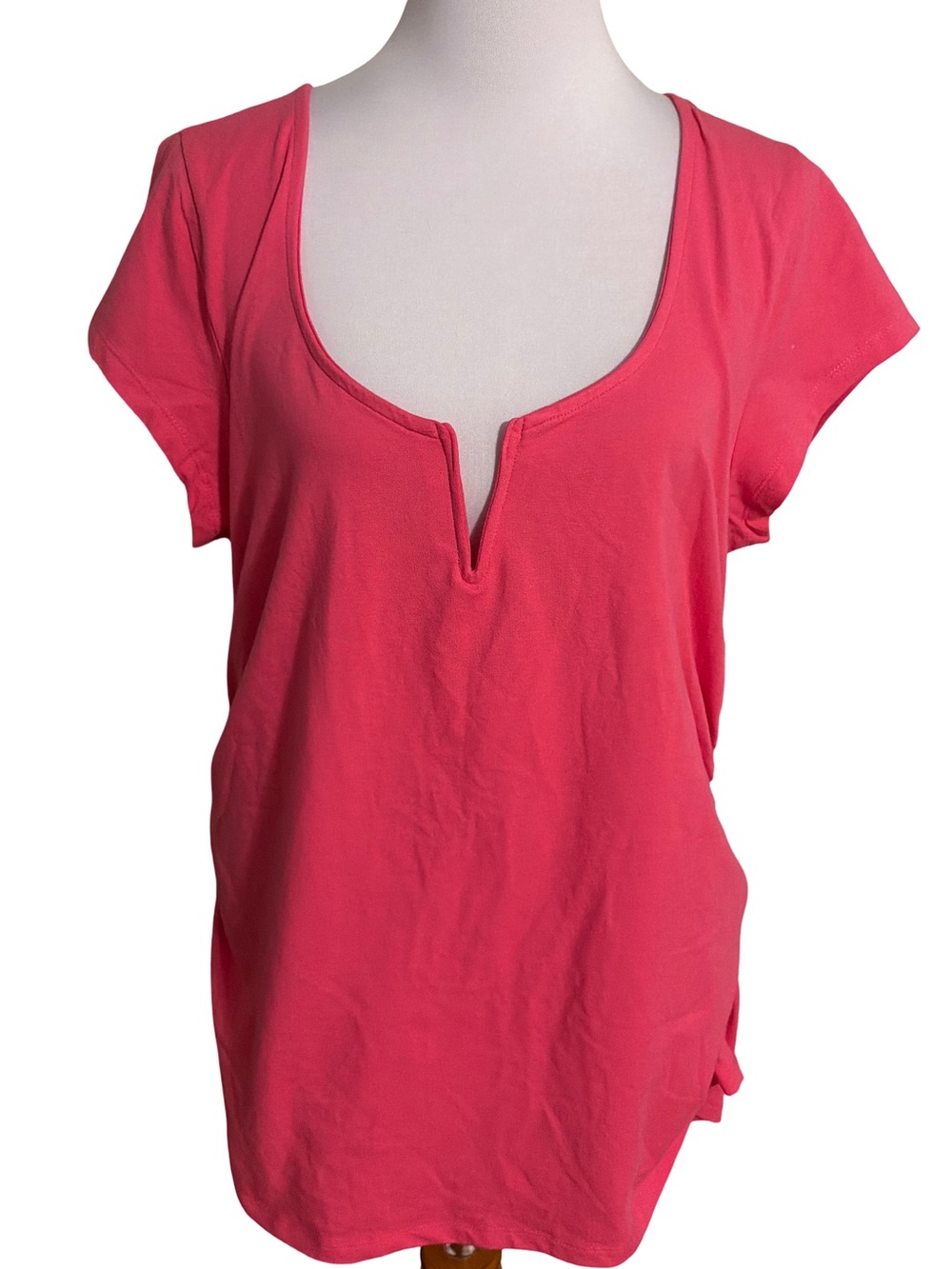 Torrid Coral Pink Scoop Neck Short Sleeve Top